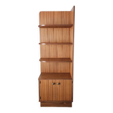 Vintage teak corner bookshelf