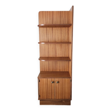 Vintage teak corner bookshelf