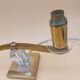 Art Deco lamp pair in brass and glass
