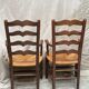 Pair of straw armchairs