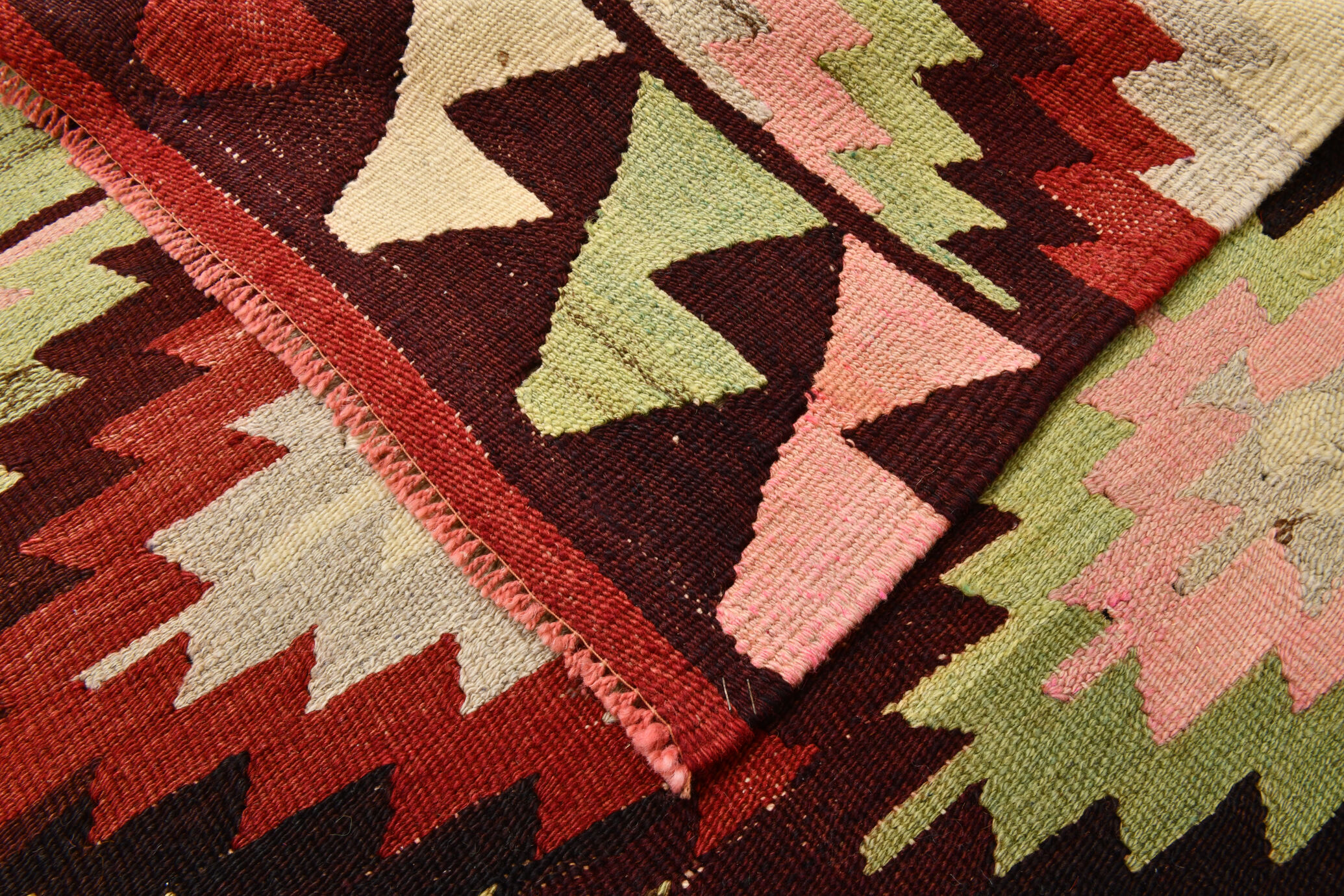 7x9 Modern Geometric Kilim Rug, 202x291Cm