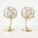 Pair of mother-of-pearl flower sconces
