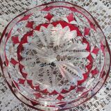 Val Saint Lambert Cup – Double red crystal – Signed