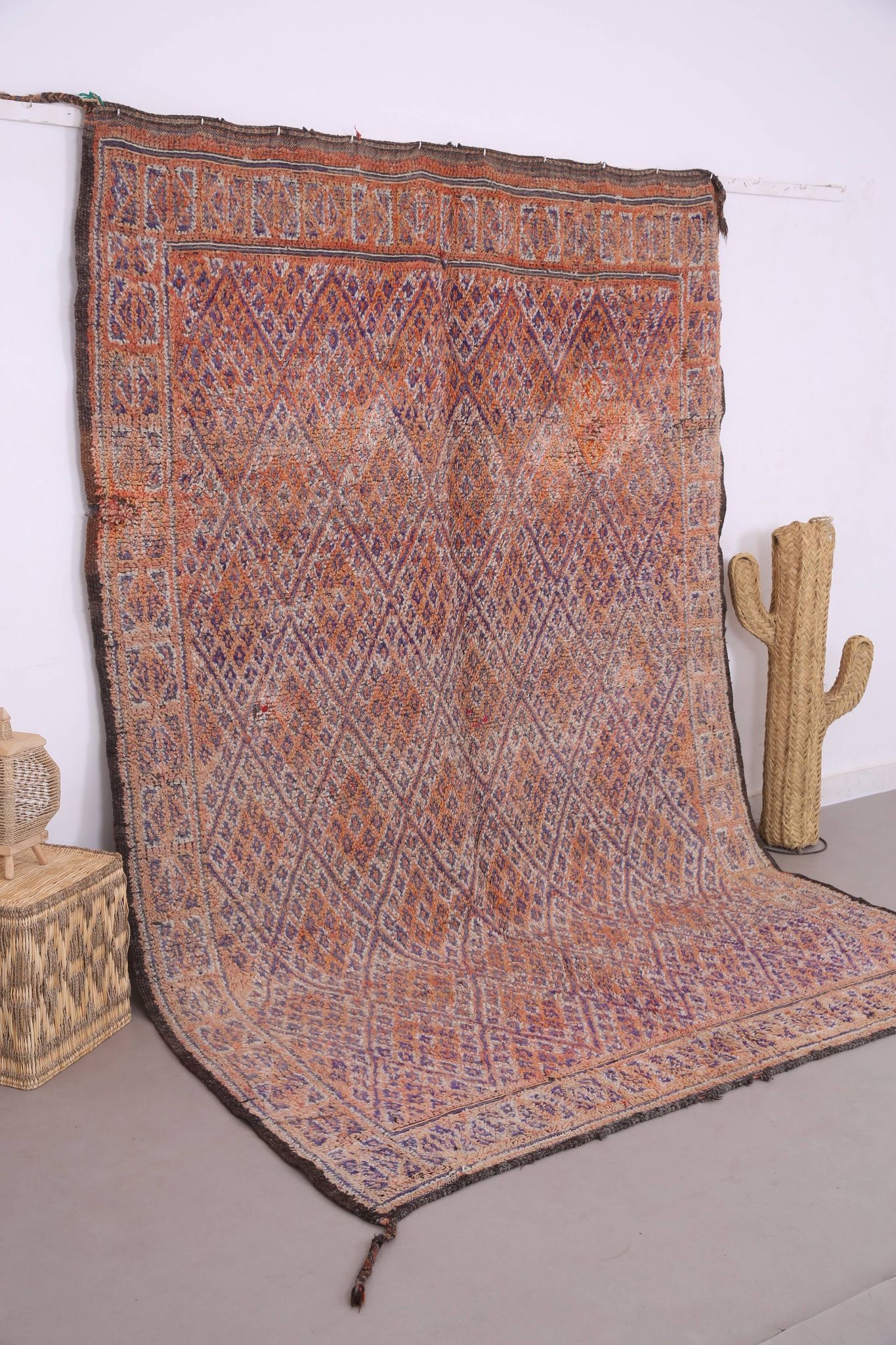 Vintage Beni Mguild Rug 201 x 301 cm - Berber Wool Rug - Handmade Boho Rug