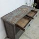 Old Parisian chopping block buffet with vintage shabby patina