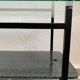 Vintage glass and steel coffee table Years 50
