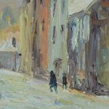 Painting “Under the Snow”, signed J.J Duboc – 1980