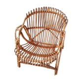 Armchair basket adult wicker curly