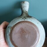 Covered fondue pot signed Atch, Chantal and Thierry Robert