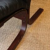 Fauteuil Siesta, Ingmar Relling, cuir noir