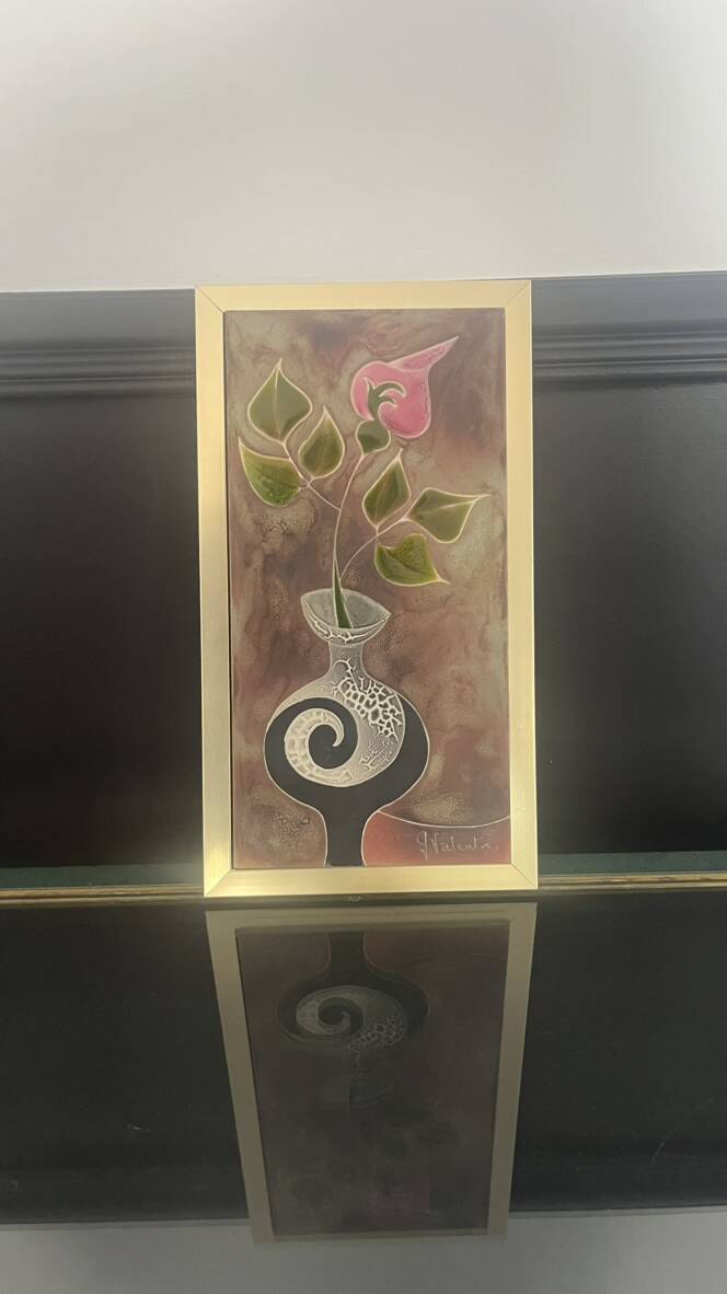 Rare Gilbert Valentin ceramic plaque