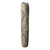 Vase grès blanc lignes noires