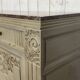 Art Deco sideboard in walnut, oak and marble top.