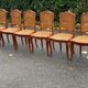 Set of 6 Louis XV style caned chairs in solid wood
