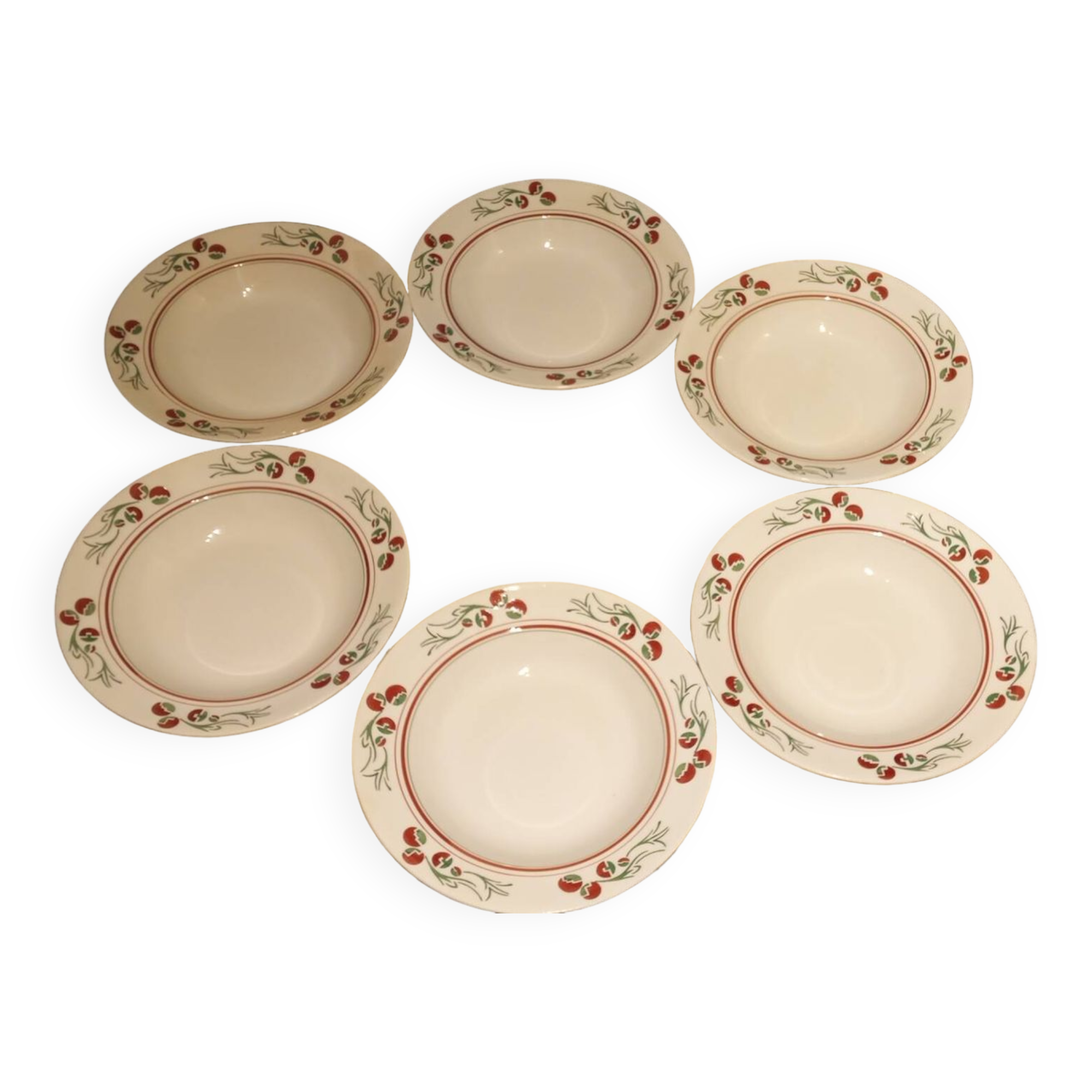 6 Villeroy & Boch art-deco soup plates