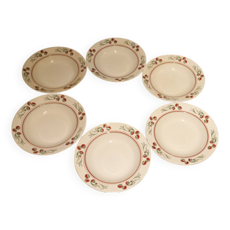 6 assiettes creuses Villeroy & Boch art-déco