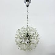 Spectacular Murano glass flower chandelier by Venini for VeArt, Italy 1970s