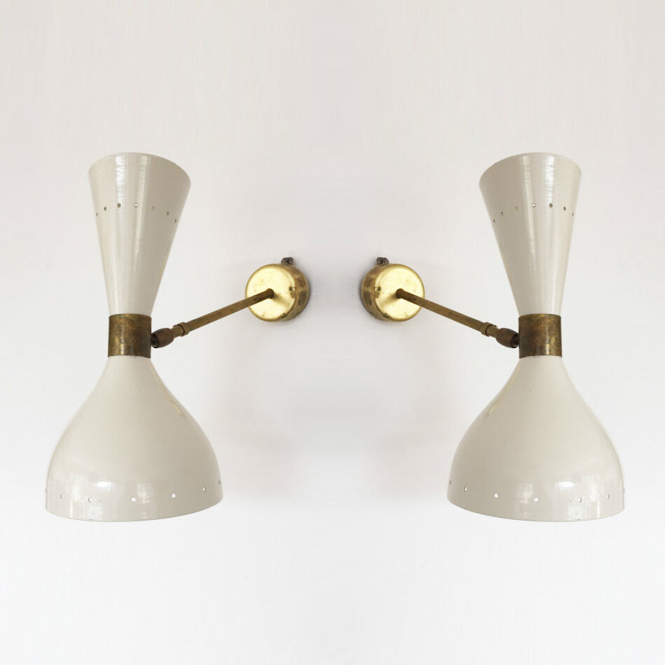 Pair of Italian design sconces 1950
