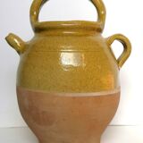 Yellow enamelled gargulette jug