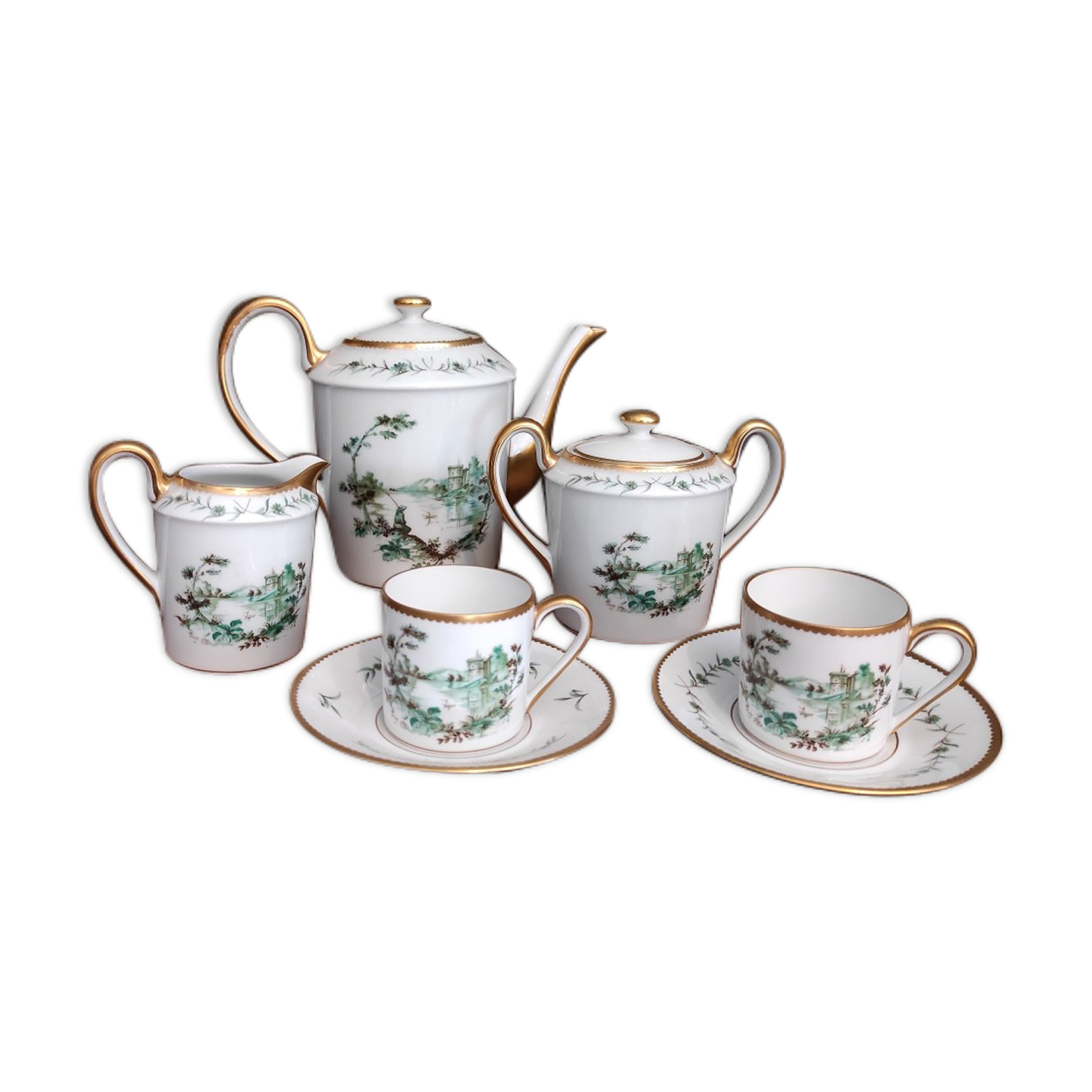 Vintage French coffee set, Limoges, Georges Boyer