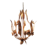 1970s Regency golden ceiling lamp
