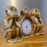 Clock / alarm clock from LANCEL - The 3 monkeys of wisdom