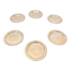 6 small silver metal cups