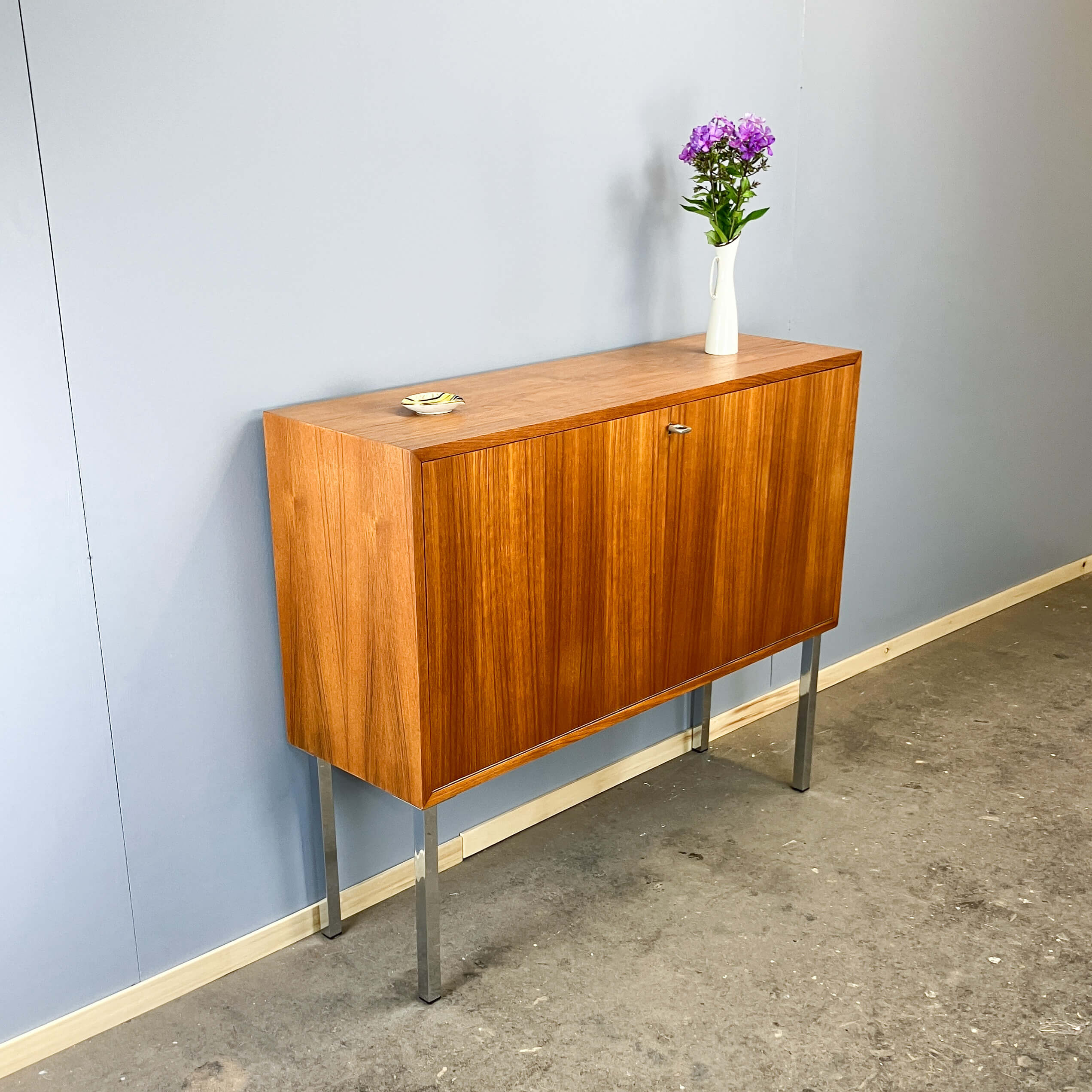 Bar cabinet, small sideboard, teak, 1960s