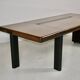 Important walnut executive desk for faram 1957 italy publisher 80's