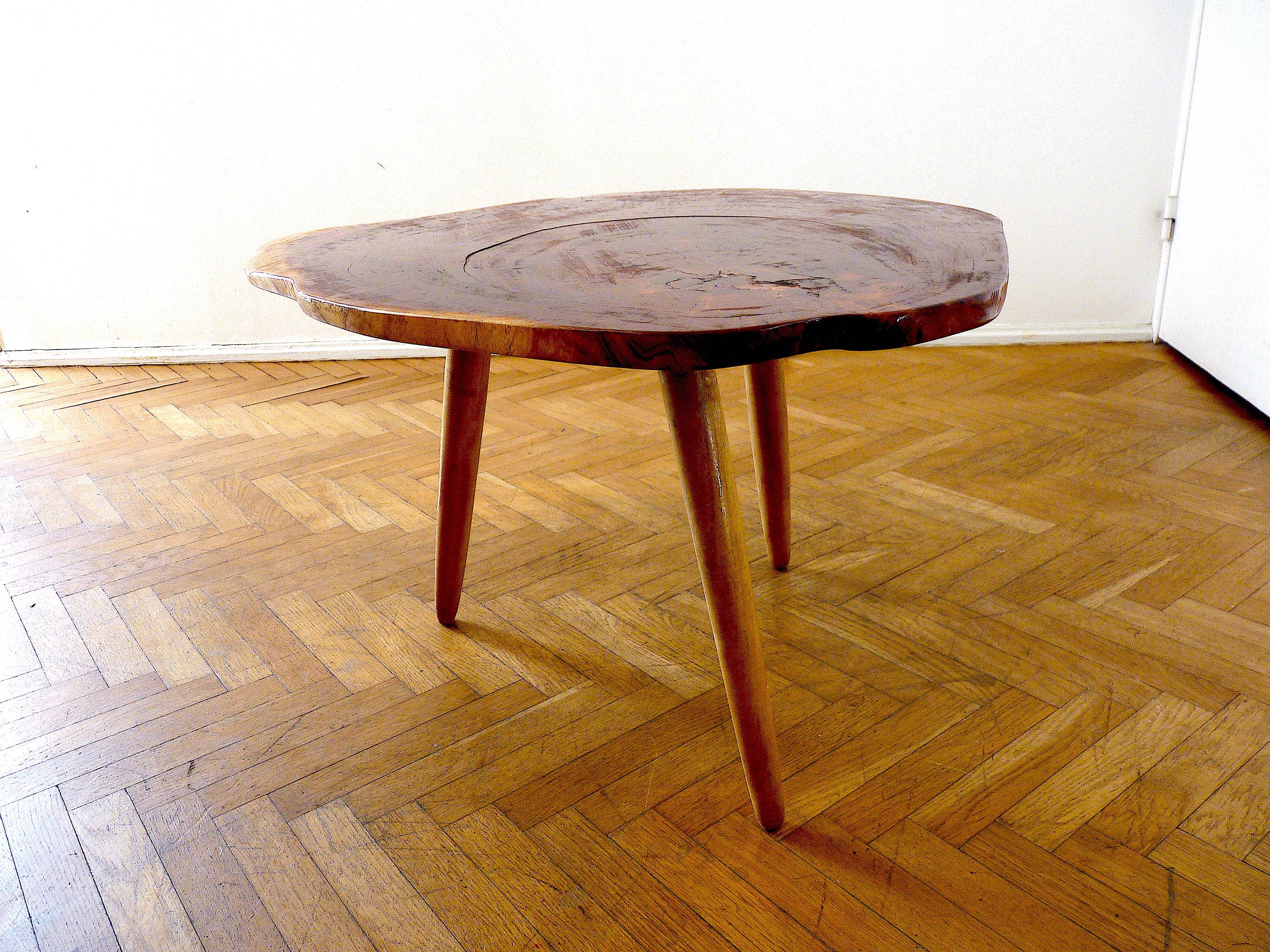 Neem wood butterfly wing coffee table