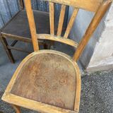 4 vintage mismatched coffee bistro chairs