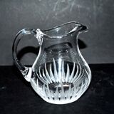 Petit pichet broc en cristal taillé vintage 8 cm - pot à lait crème