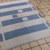 Tapis Vintage Dhurri Indien en Coton (141cm x 193cm), Années 1970, Élégance