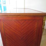 Louis XVI chest of drawers - Bronze - Butterfly wood veneer marquetry - 1930