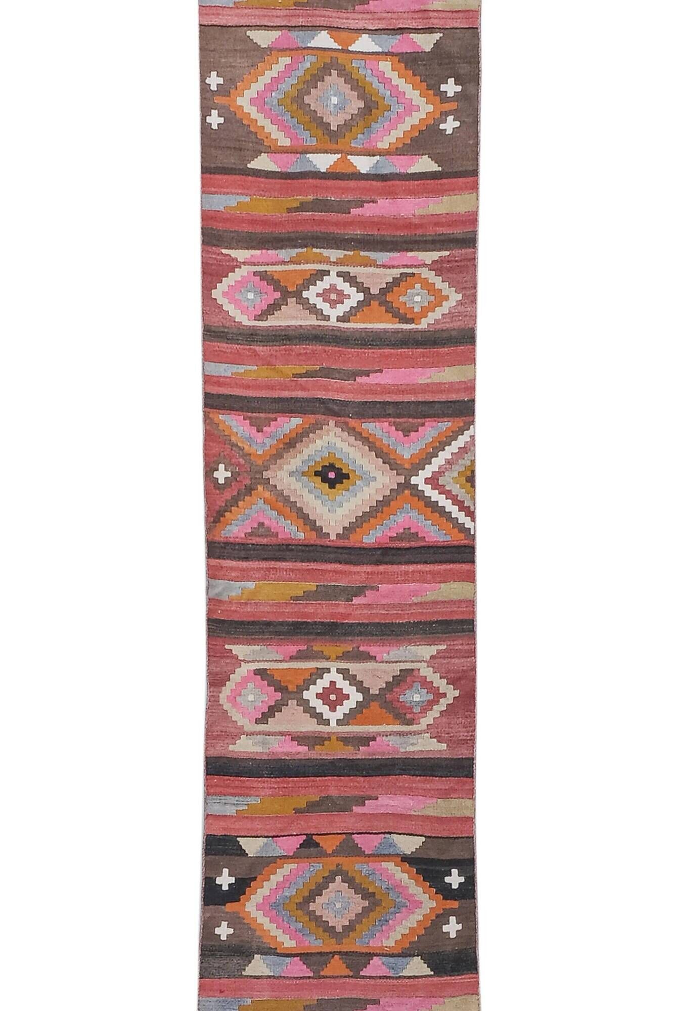 Vintage Turkish hallway rug 70x700 cm