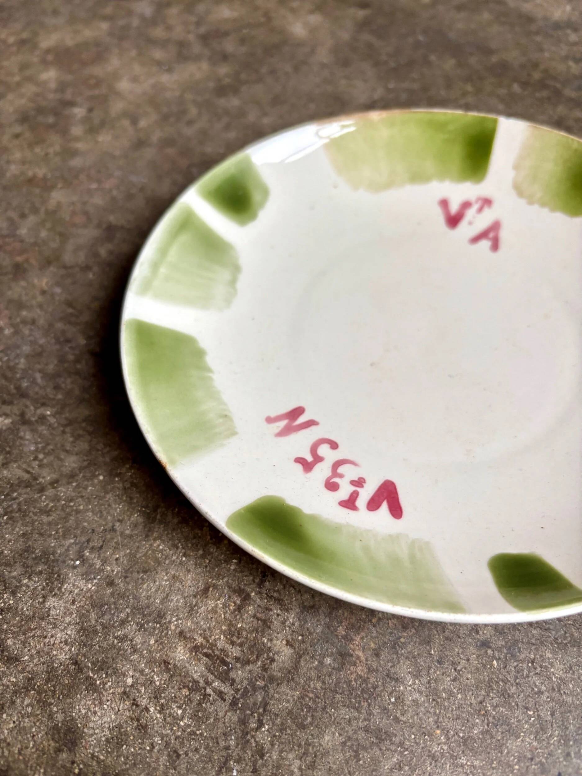 Green chromatic dessert plate no. 2