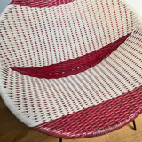 Sattelite armchair in braided scoubidou