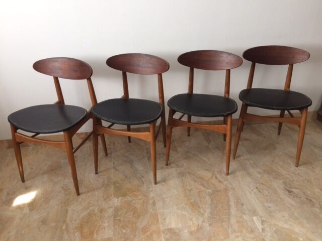 4 Scandinavian chairs 1950
