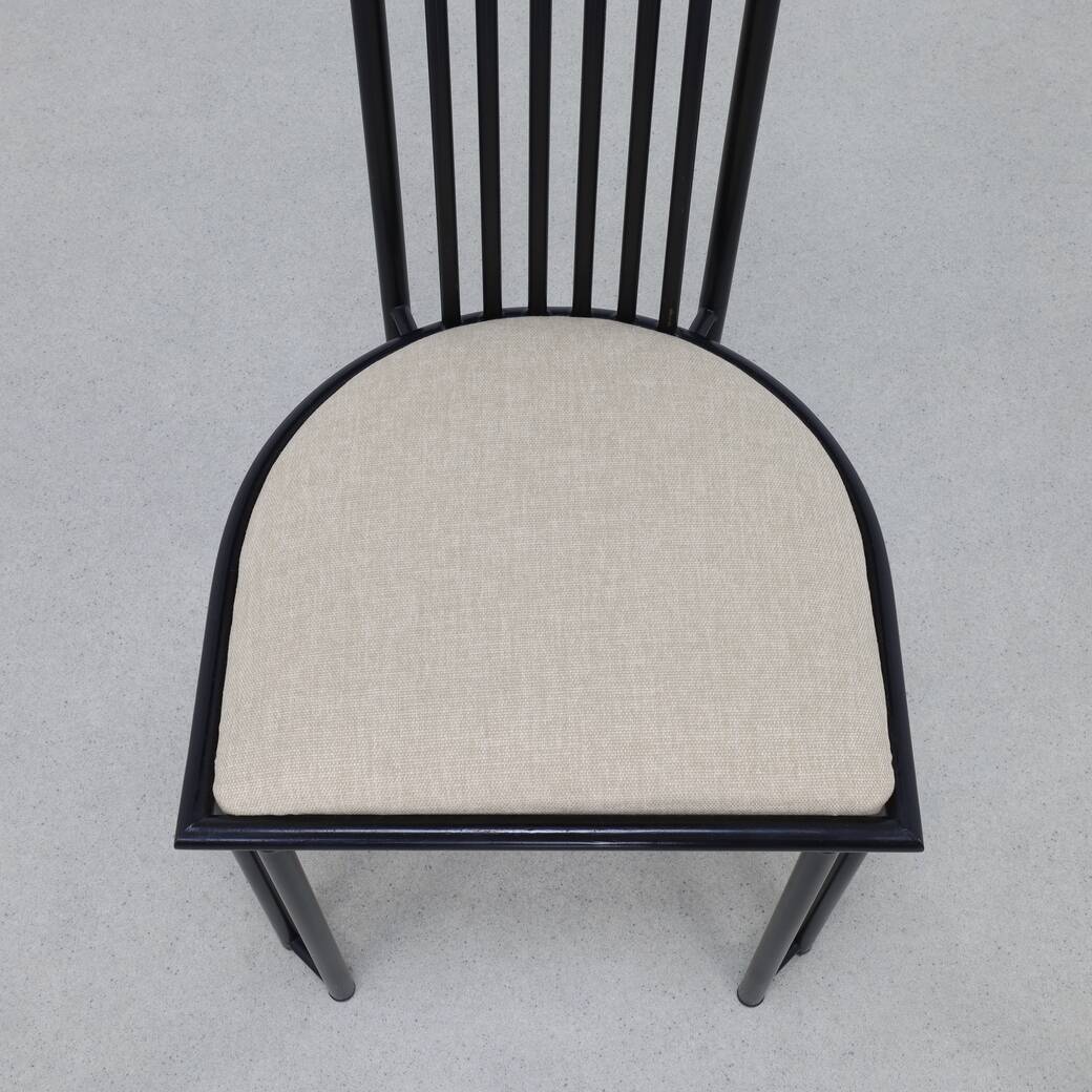 6x Postmodern Dining Chair, 1980s NEW upholstery