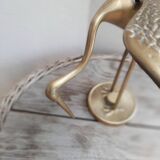 Vintage brass heron