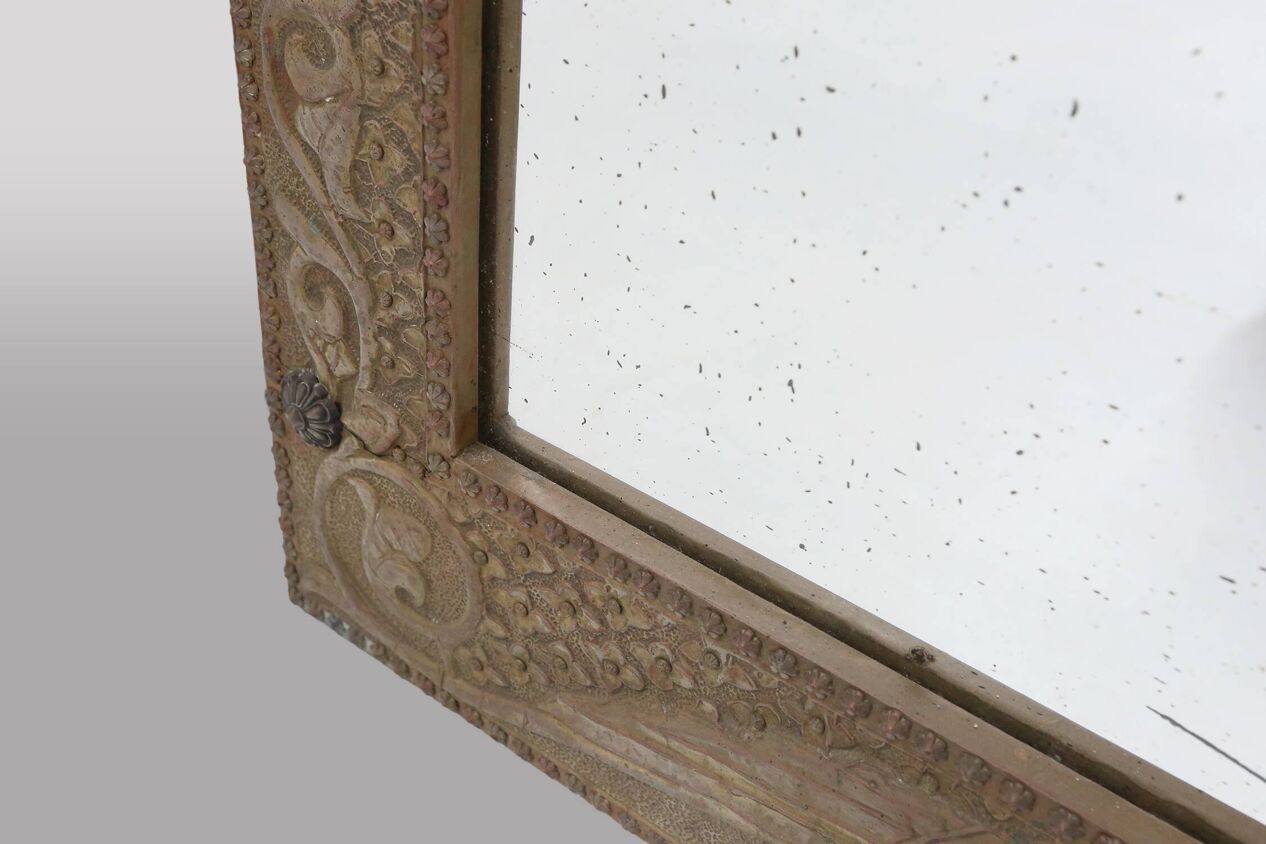 Mihrab Mirror Frame Made From Old Teak - 19thC Mihrab Mirror Frame Made From Old Teak - 19thC