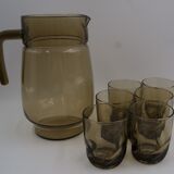 Service verre fumé vintage