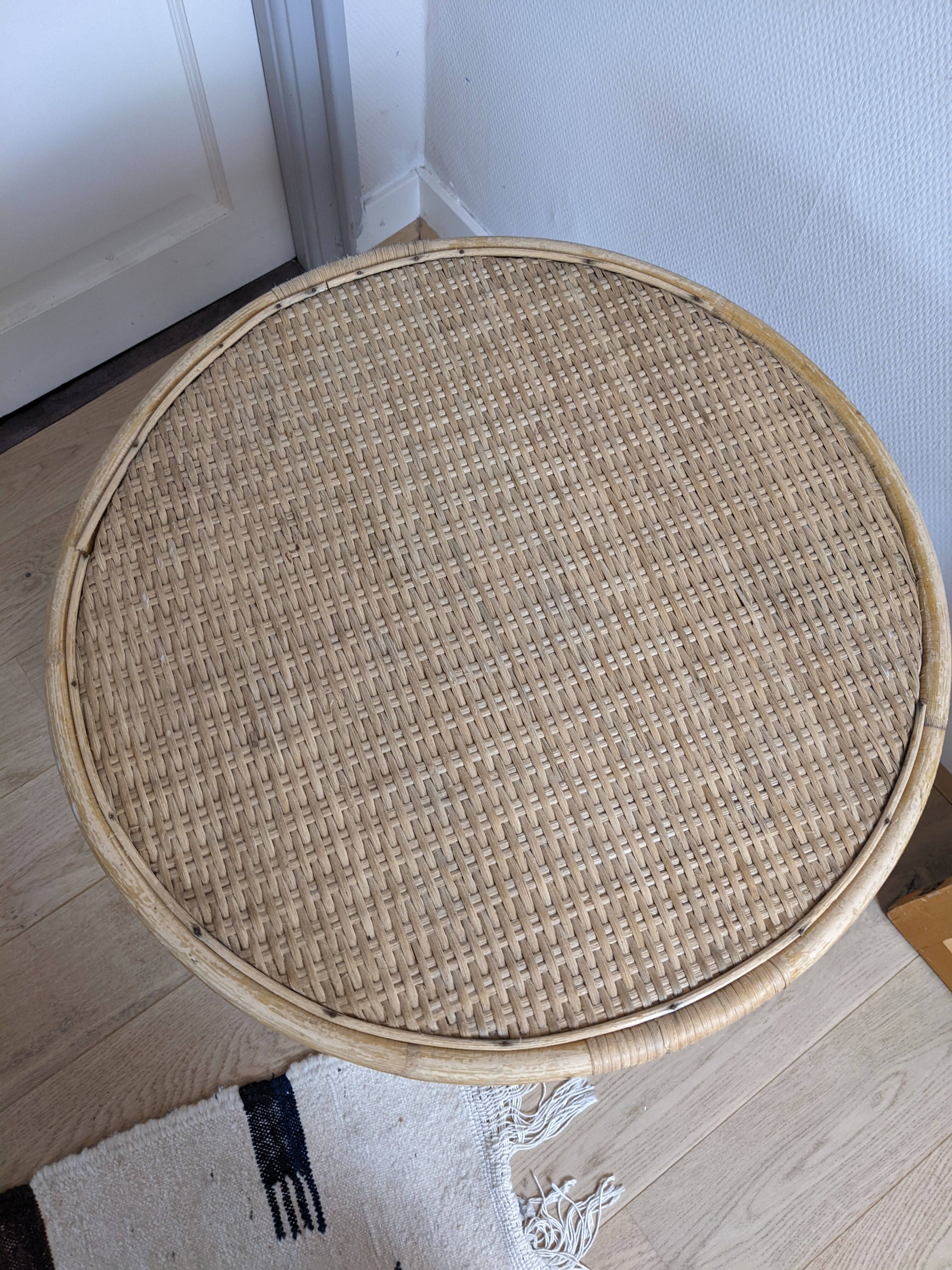 Vintage rattan table 50 years 60 for children