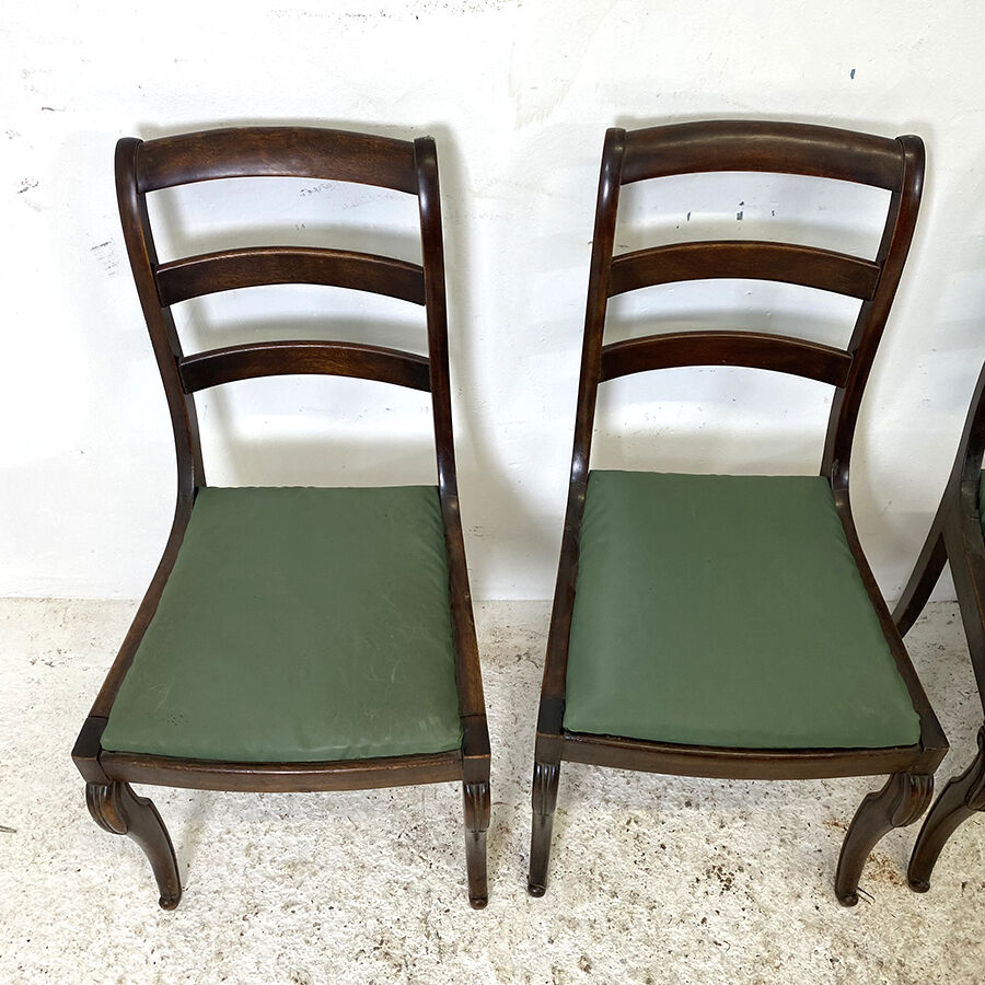 Set of 4 nineteenth century mahogany chairs