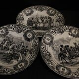 Series of 6 talking plates Napoleon Boch la Louvière