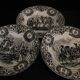 Series of 6 talking plates Napoleon Boch la Louvière