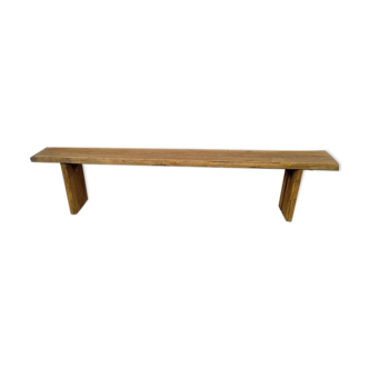 Bench 200 cm old patinated solid wood