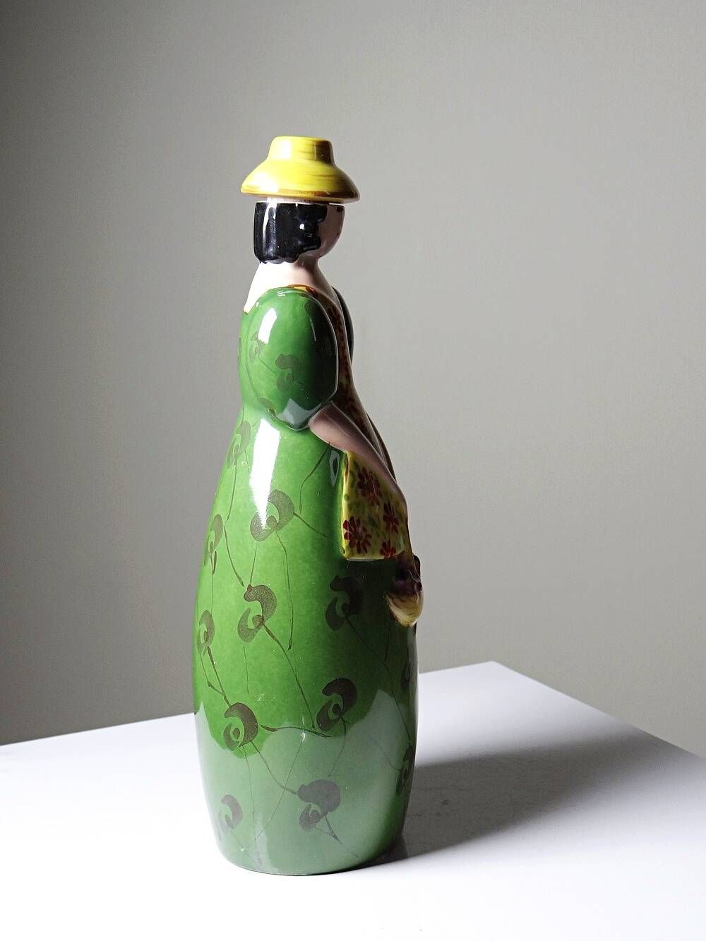 Antique porcelain bottle from Limoges in the style of Robj, 1920s-1930s.