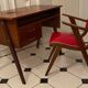 Bureau vintage pied compas et son fauteuil