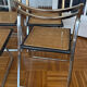 Set of 4 Italian folding chairs with caning.